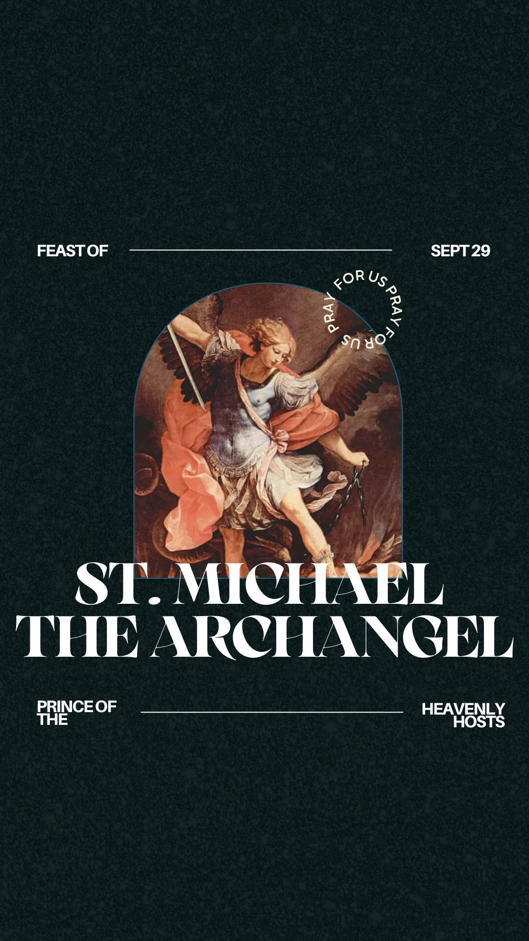Happy Feast of St. Michael & the angels ! 

Have you prayed the St. Michael prayer before? 👇 

St. Michael, the archangel, 
Defend us in battle, be our protection against the wickedness and snares of the devil. 
May God rebuke him, we humble pray: and do thou, O Prince of the Heavenly Hosts, by the power of God, cast into hell satan and all the evil spirits who roam about the world seeking the ruins of souls. 
Amen. 

🙏