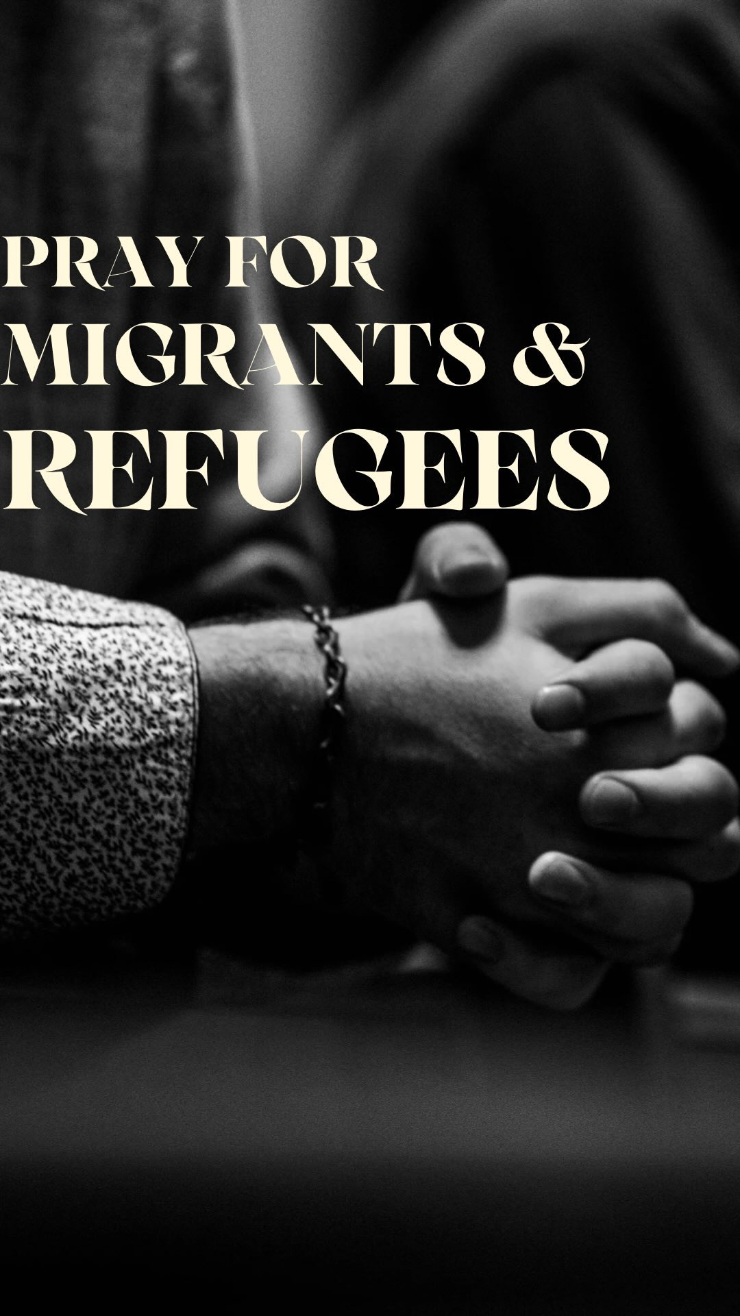 As National Migration Week ends, join us in praying for all migrants & refugees. 

🙏 Merciful God, we pray for families and invidious who have left or fled their homes, seeking safer and better lives. 
We lift to you their hopes, fears, and needs, that they may be protected on their journeys, their dignity and rights may be honored and upheld, and they may be welcomed with open arms into generous and compassionate communities. 
Amen. 

St. Francis Xavier Cabrini, patron of immigrants, pray for us!

Prayer from: @ccharitiesusa